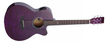 Load image into Gallery viewer, Tanglewood TA4CEPU Azure Series Super Folk Electro-Acoustic Guitar - Through Purple Gloss
