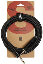 Load image into Gallery viewer, Stagg 3m Speaker Jack - Speaker Jack Lead - Black

