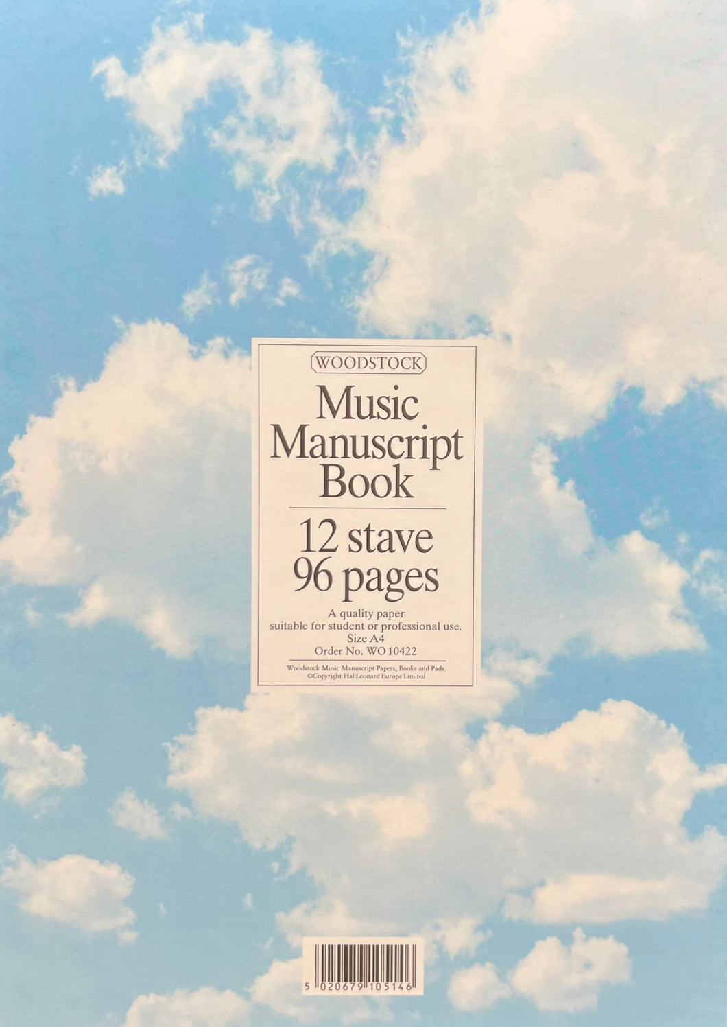Music Manuscript Book: 12 Stave 96 Pages