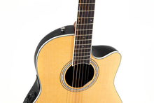 Load image into Gallery viewer, Ovation CS24 Celebrity Traditional Mid-Cutaway Electro Acoustic Roundback Guitar - Natural
