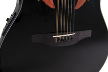 Load image into Gallery viewer, Ovation CE4412 Celebrity Elite Mid-Cutaway Electro Acoustic Roundback 12 String Guitar - Black
