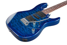 Load image into Gallery viewer, Ibanez GRX70QA Gio RG Series Electric Guitar - Transparent Blue Burst
