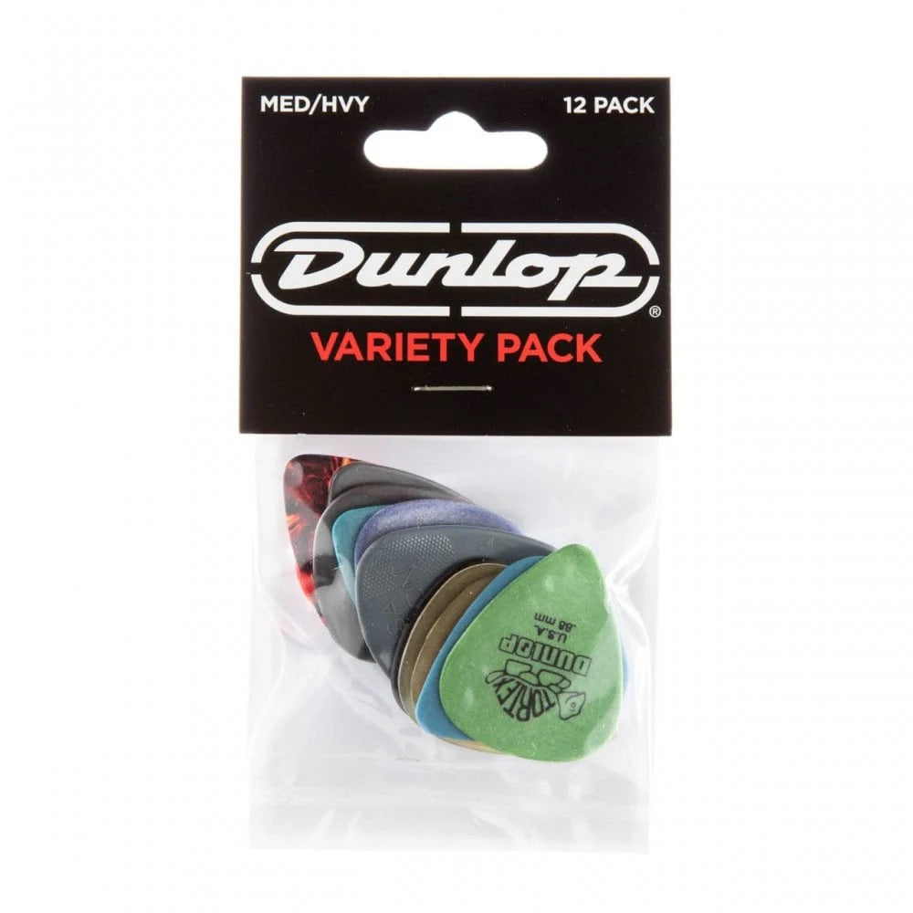 Dunlop Variety 12 Pack of Plectrums - Medium / Heavy