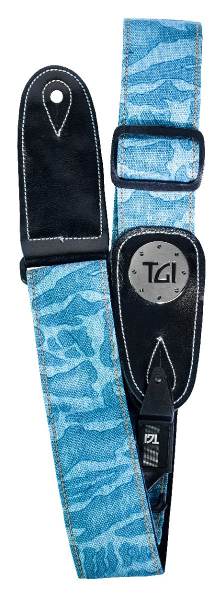 TGI Woven Strap - Blue Camo Grey Buckle