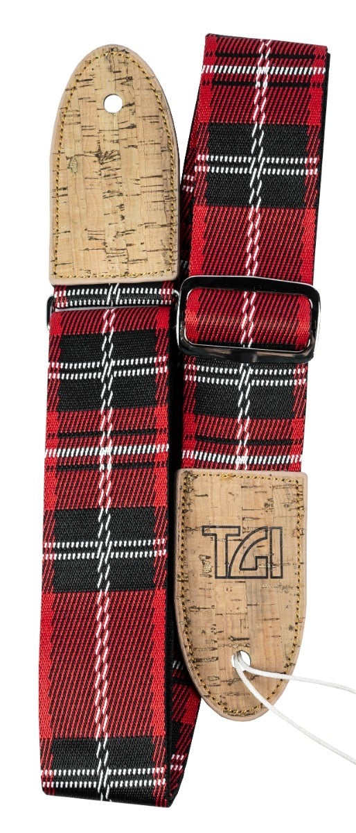 TGI Woven Vegan Strap - Tartan Red