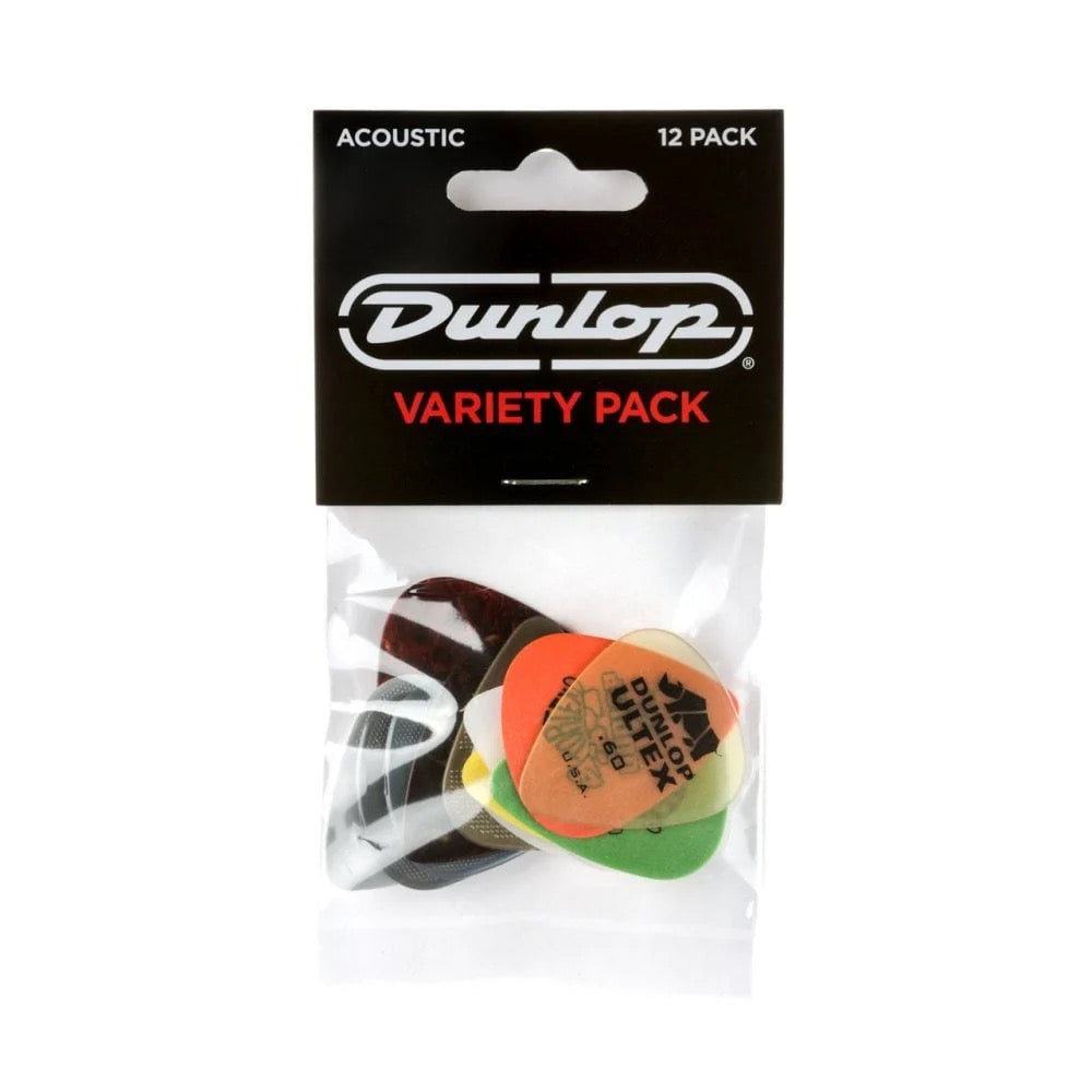 Dunlop Variety 12 Pack of Plectrums - Acoustic