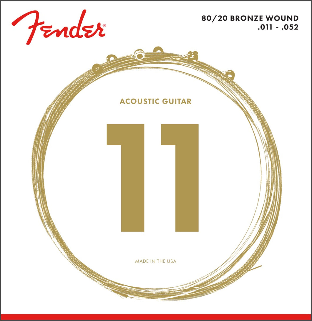 Fender 70CL 80/20 Bronze 11-52 Acoustic Guitar Strings