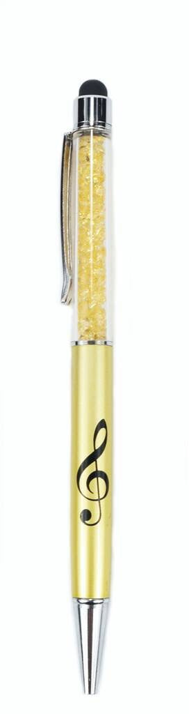 Stylus Pen G-Clef Gold w/ Crystals