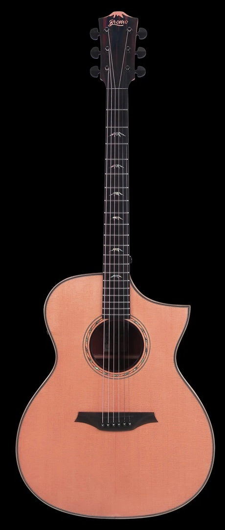 Bromo Tahoma Series Hillside Auditorium Cutaway Electro-Acoustic Guitar - Natural