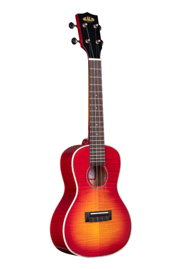 Kala Flame Maple Tenor Ukulele - Cherryburst