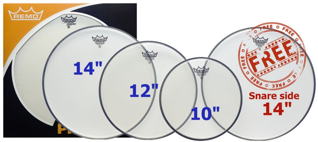 Remo Ambassador Drum Head Pro Pack  (Clear 10