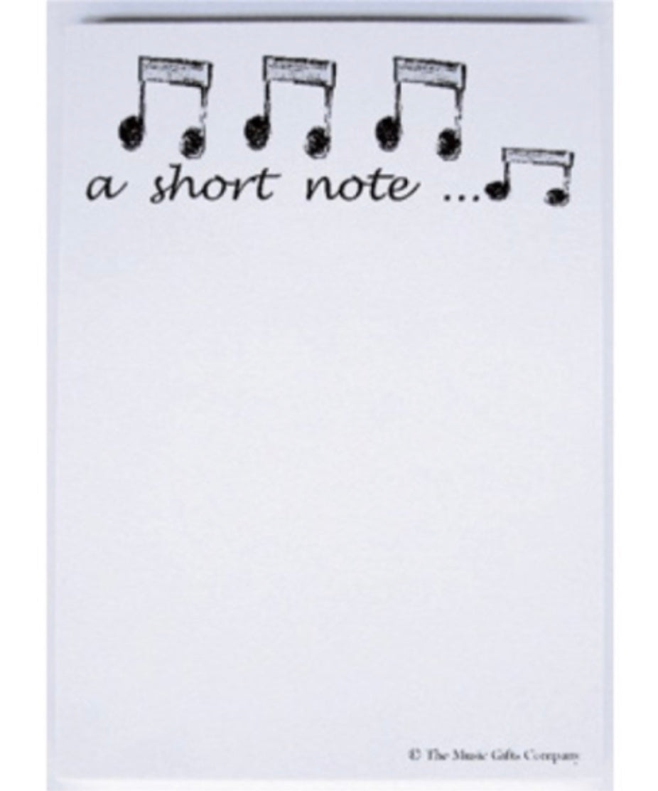 'A Short Note' A6 Note Pad ASN01