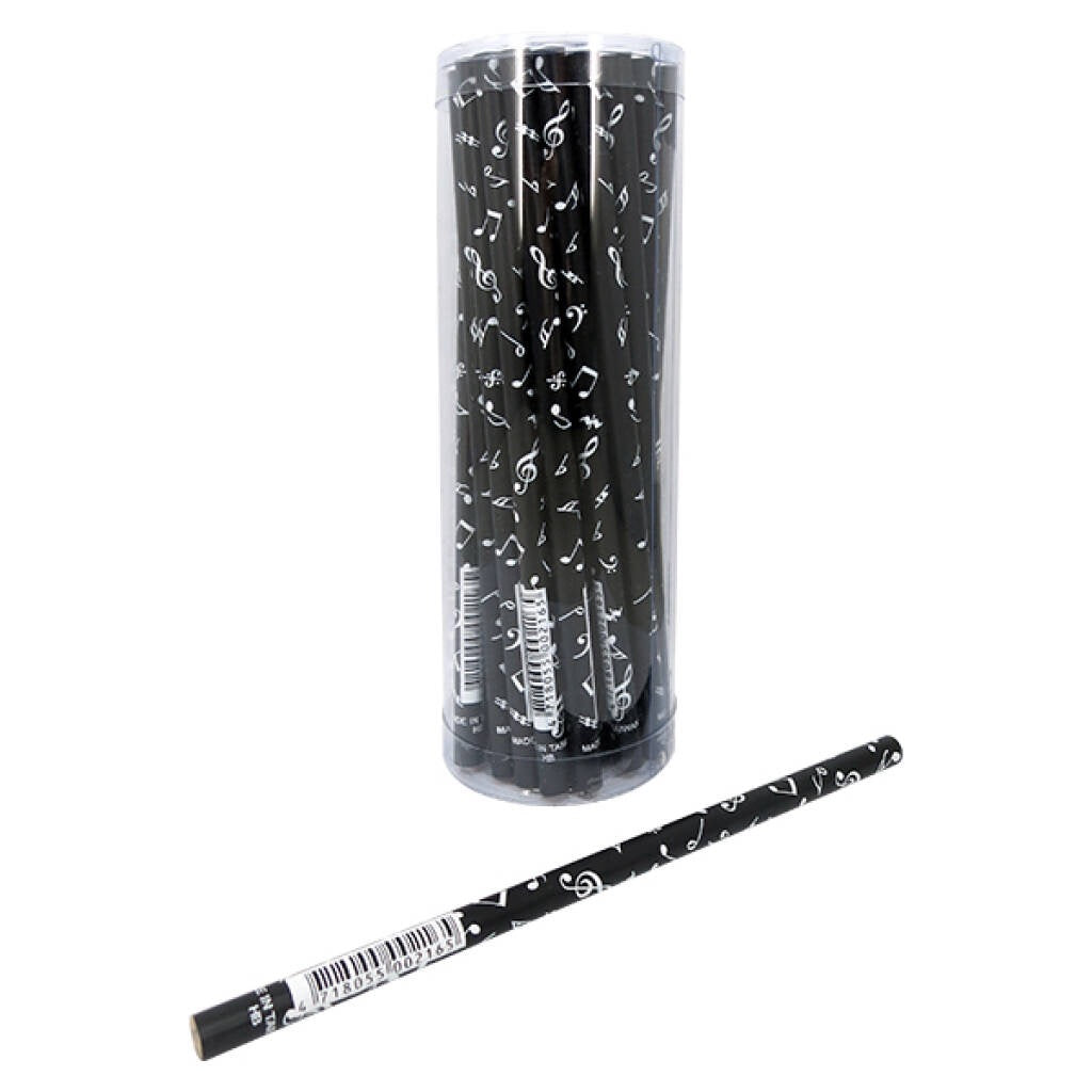 Single Black Music Notes Pencil - WEIGP016L