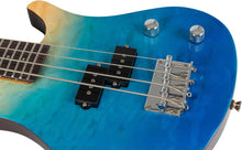 Load image into Gallery viewer, Flight Rock Series Mini Bass Solid Body Electric Bass - Transparent Blue
