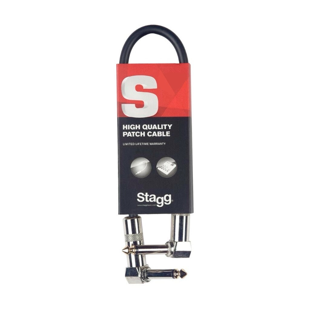 Stagg 10cm Patch Lead - Black