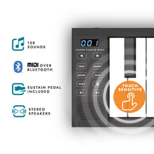Load image into Gallery viewer, Blackstar Carry-On Folding 88 Key Touch Sensitive Piano - Black
