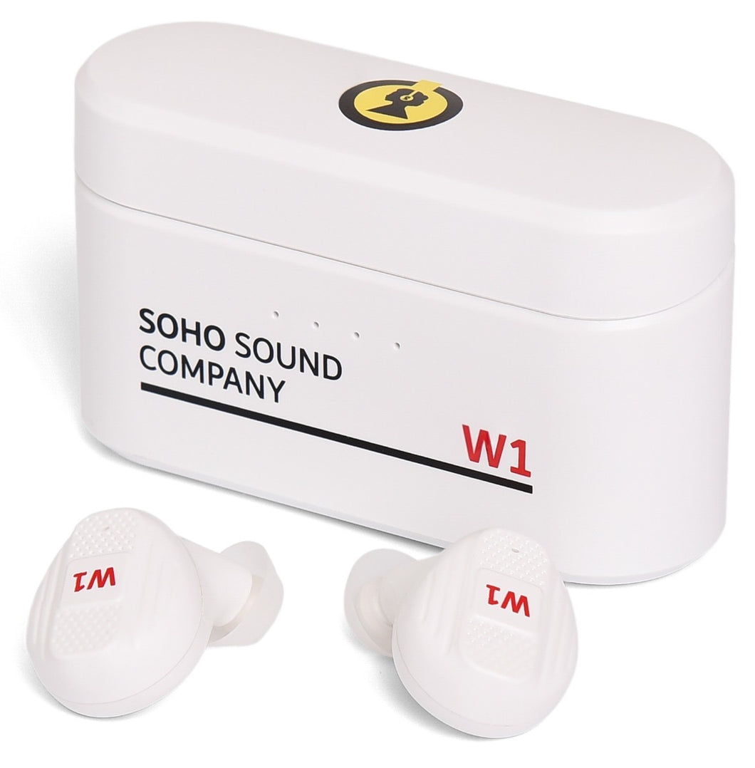 Soho W1 Wireless Earbuds with Power Bank - White