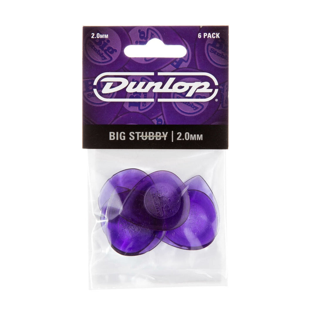 Dunlop Lexan Big Stubby 6 Pack of Plectrums - 2.0mm