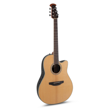 Load image into Gallery viewer, Ovation CS24 Celebrity Traditional Mid-Cutaway Electro Acoustic Roundback Guitar - Natural
