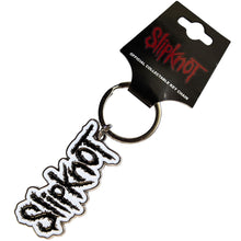 Load image into Gallery viewer, Slipknot Keychain: Black Logo / White Border
