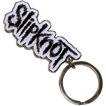 Load image into Gallery viewer, Slipknot Keychain: Black Logo / White Border
