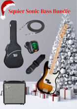 Load image into Gallery viewer, Squier Sonic Beginner Bass Bundle w/Fender Rumble 15
