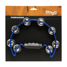 Load image into Gallery viewer, Stagg Cutaway Tambourine - Blue (TAB-2BL)
