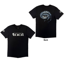 Load image into Gallery viewer, Tool Unisex T-shirt: Big Eye (Black) (Back &amp; Sleeve Print)
