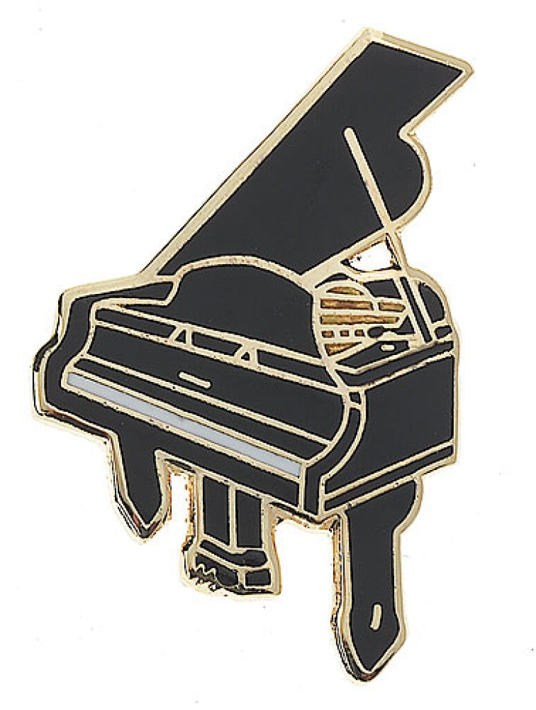 Black Grand Piano Mini Pin