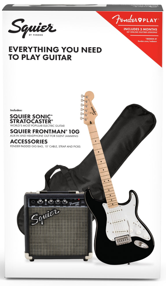 Fender Squier Sonic Series Stratocaster Electric Guitar Pack - Black
