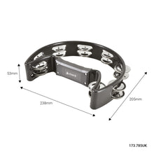 Load image into Gallery viewer, Chord Single D Tambourine - Black

