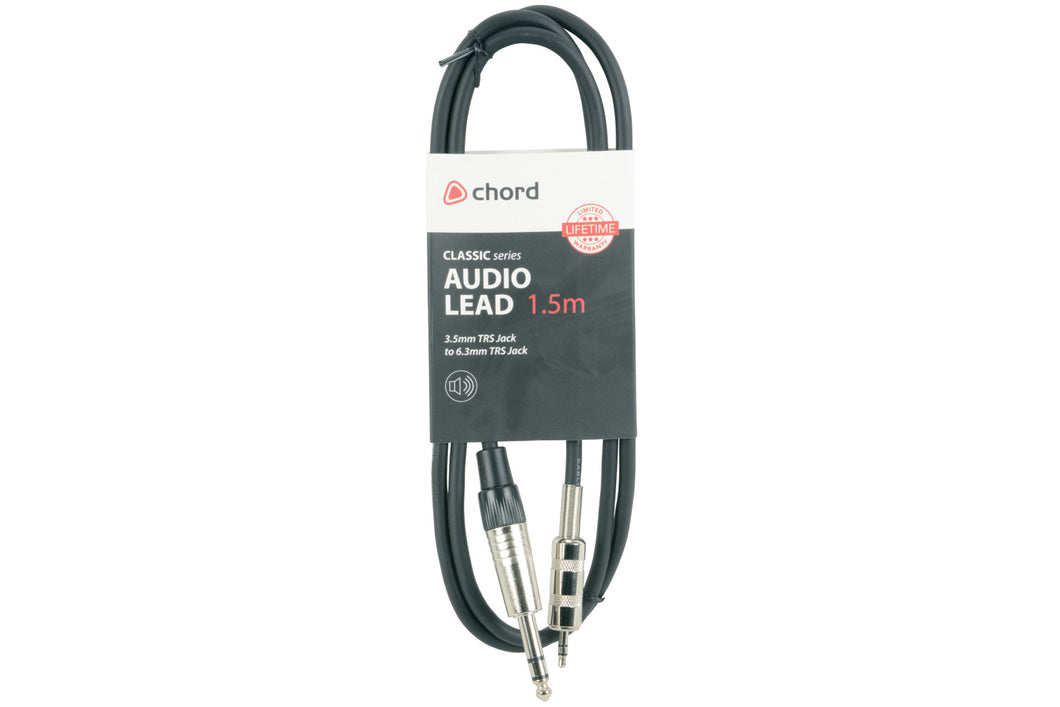Chord 6.3mm-3.5mm Jack - 1.5m Audio Lead