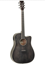 Load image into Gallery viewer, Tanglewood Winterleaf Electro Acoustic Dreadnought Cutaway - Black Shadow Gloss
