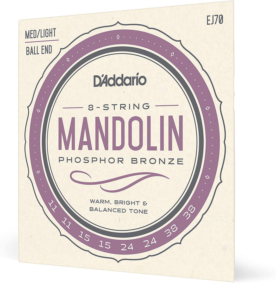 DAddario EJ70 Phosphor Bronze Mandolin Strings - 11-38 Medium/Light
