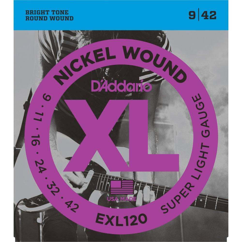 D'Addario XL 9-42 Electric Guitar Strings - EXL120
