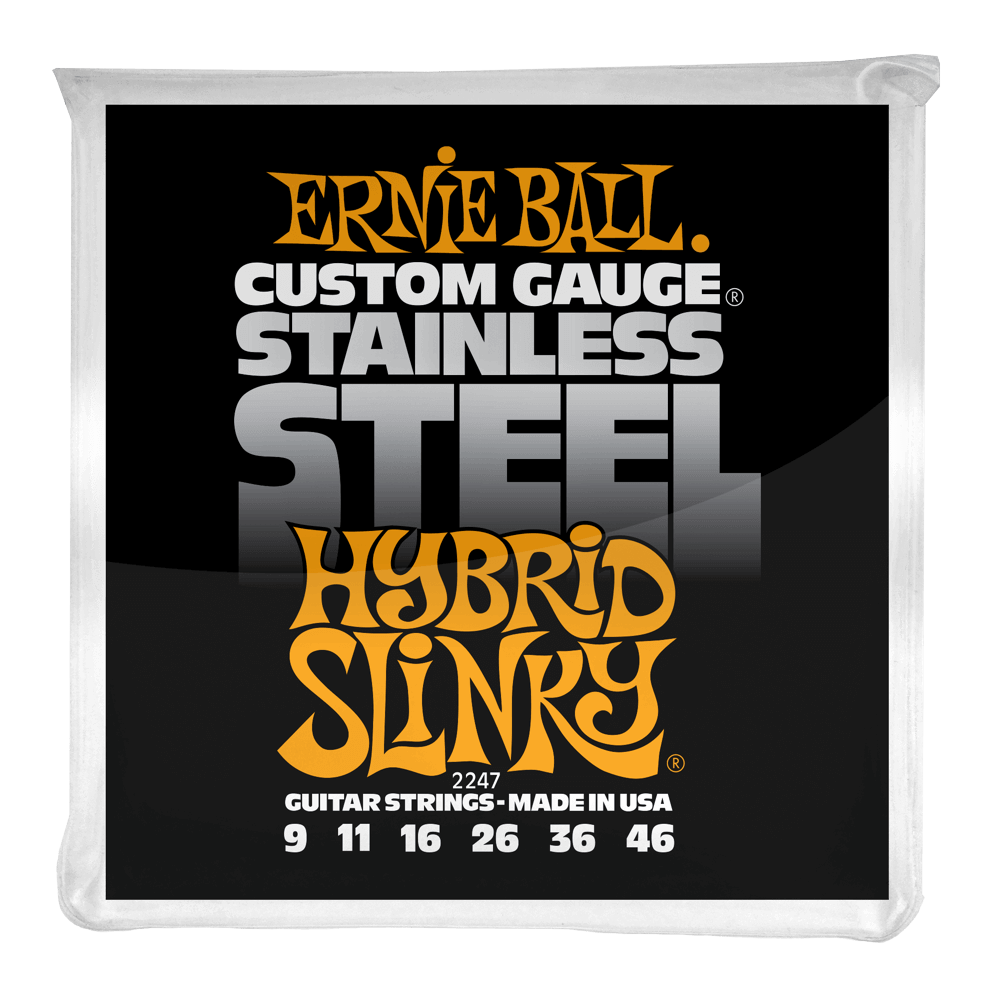 Ernie Ball Hybrid Slinky 9-46 Stainless Steel Electric Guitar Strings