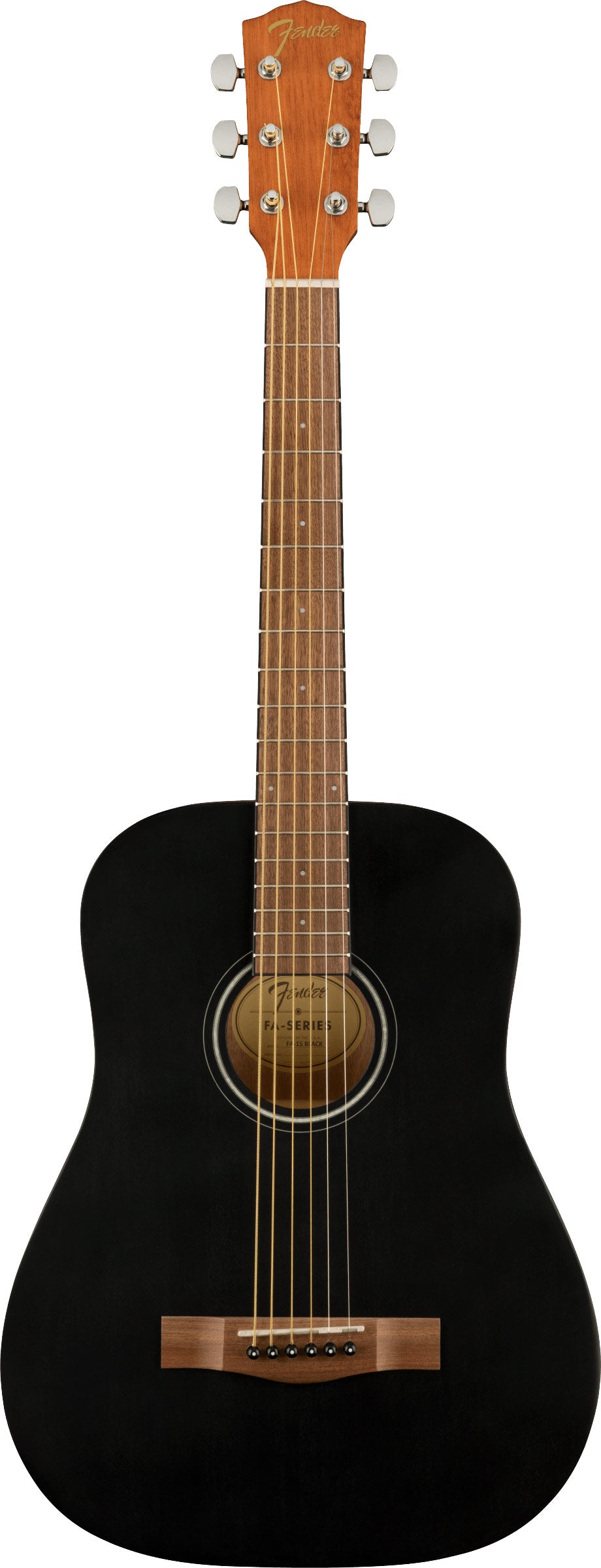 Fender FA-15 3/4 Steel Acoustic Guitar - Black