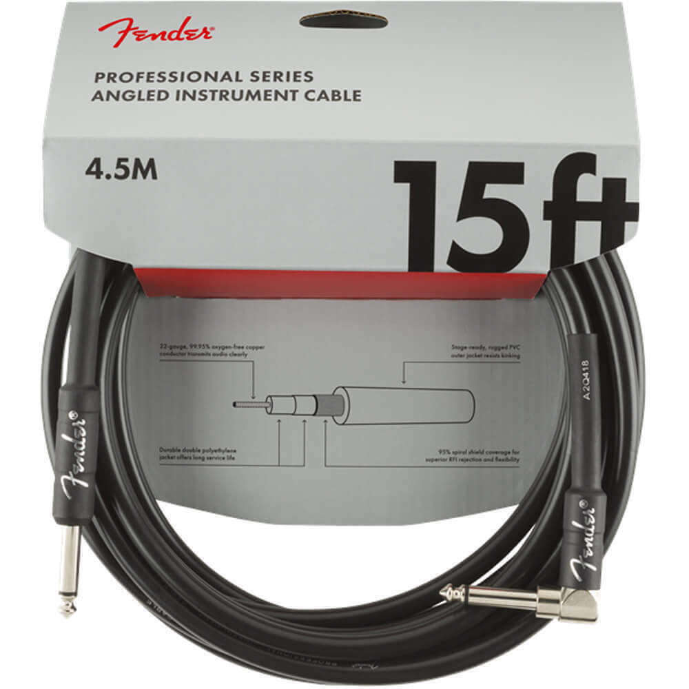 Fender Professional Series 15ft Angled Instrument Cable