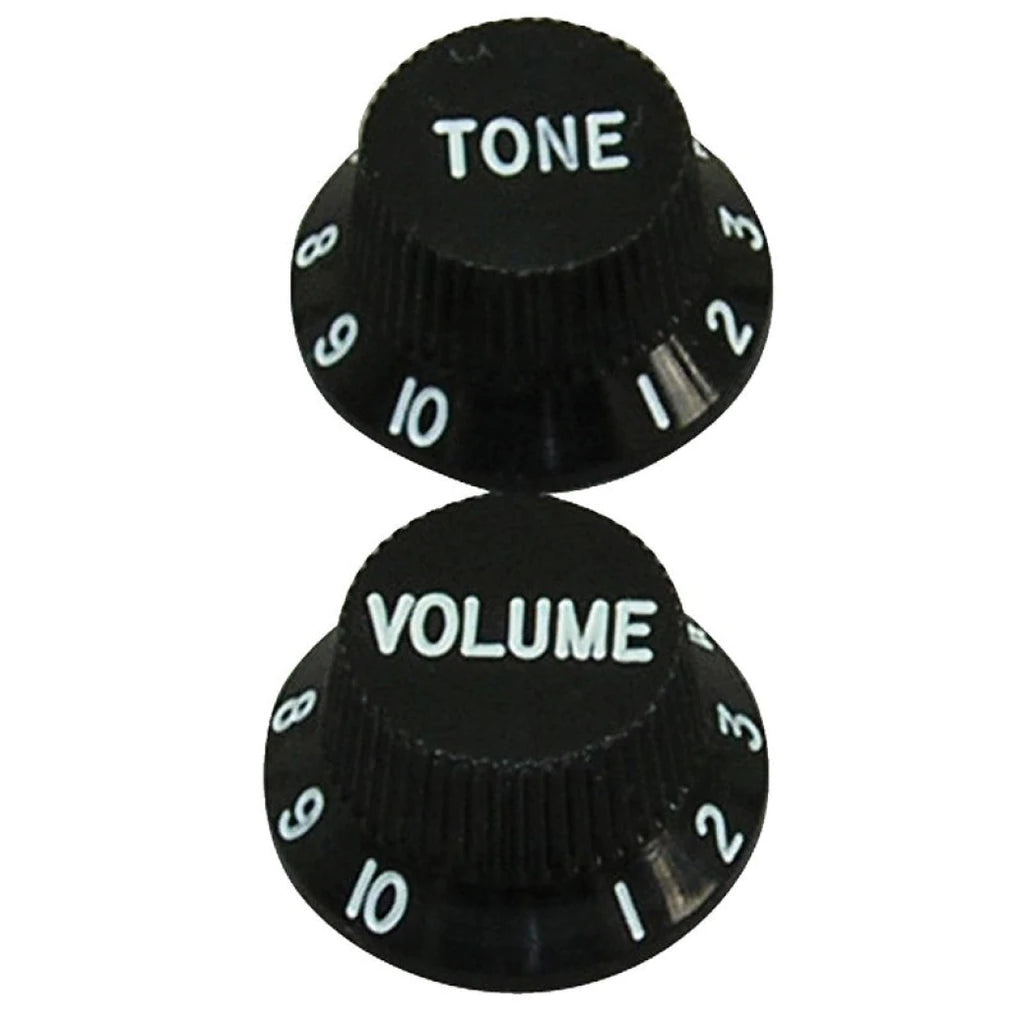 Guitar Tech Pair of Black Control Knobs