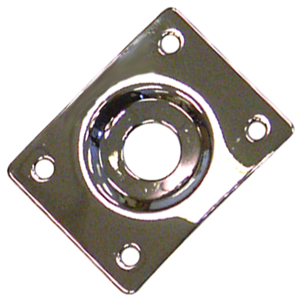 Guitar Tech Chrome Square Jack Socket Plate