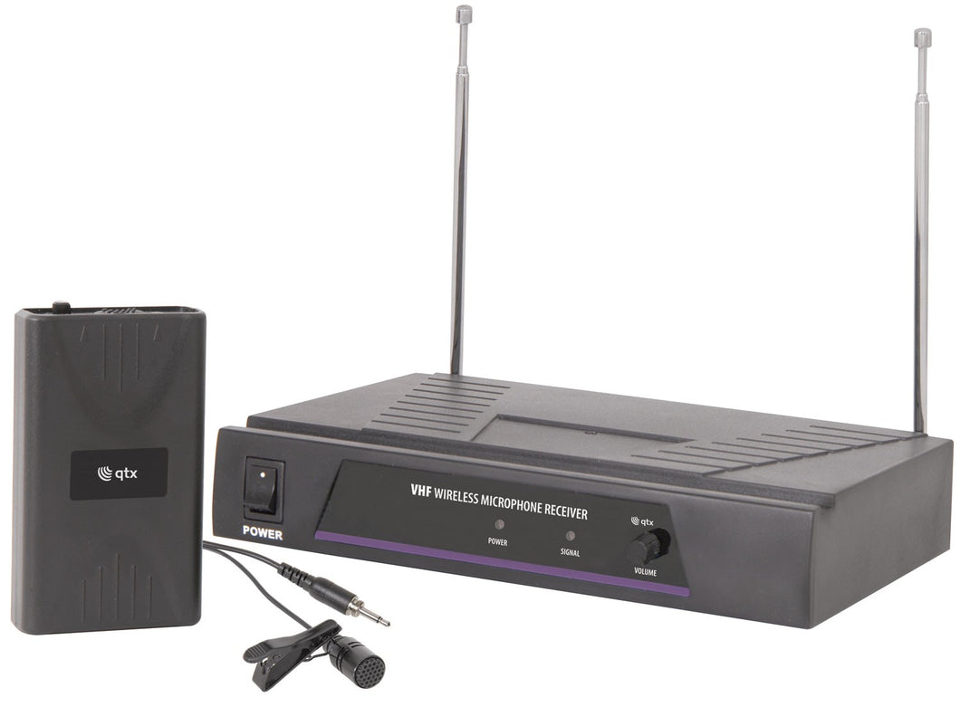 QTX VHF Wireless Lavalier Microphone System - 171.835