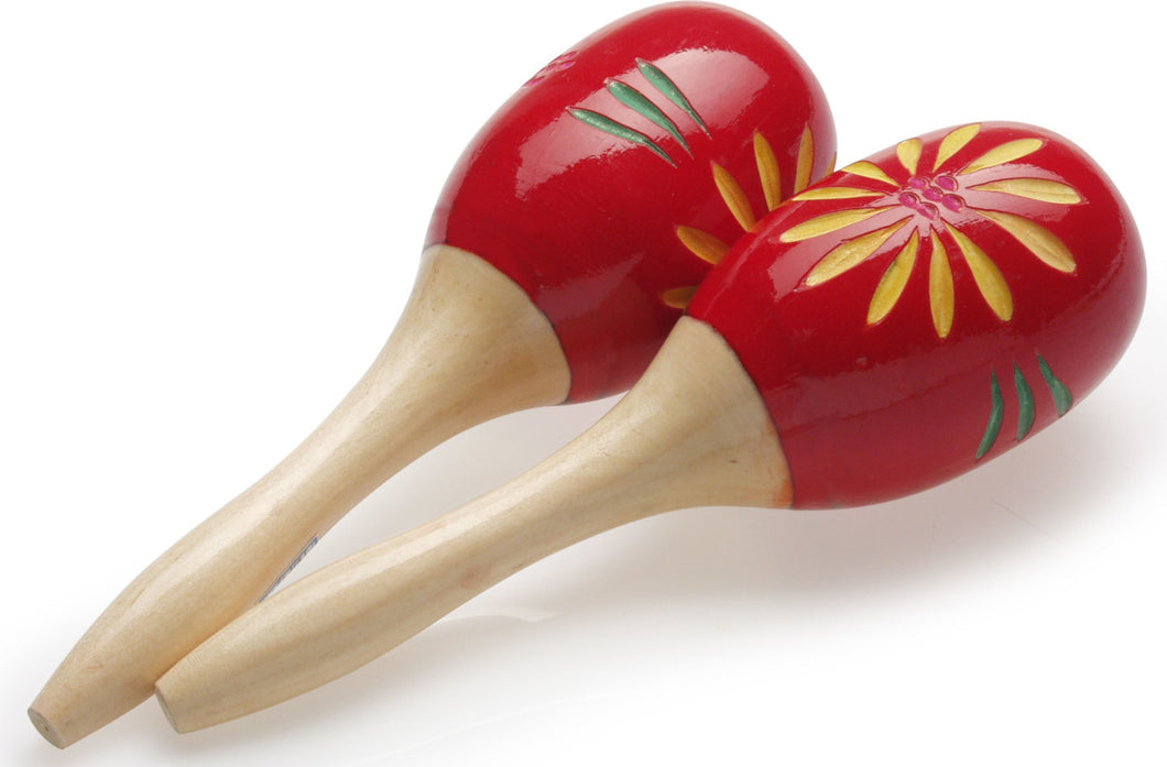 Stagg Pair of Oval Wooden Maracas 16cm
