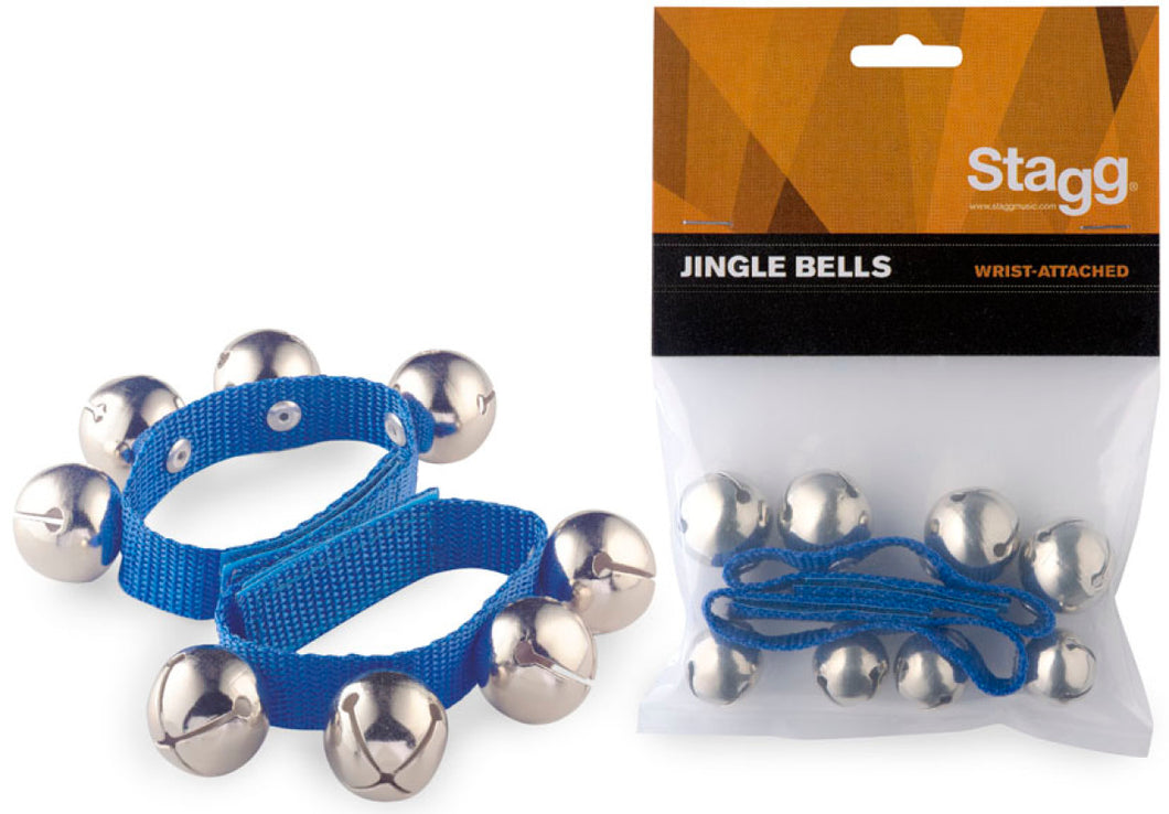 Stagg Pair of Large Wrist Bells - Blue