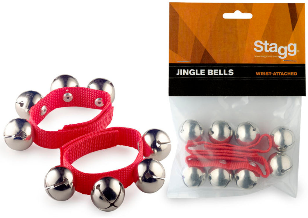 Stagg Pair of Large Wrist Bells - Red