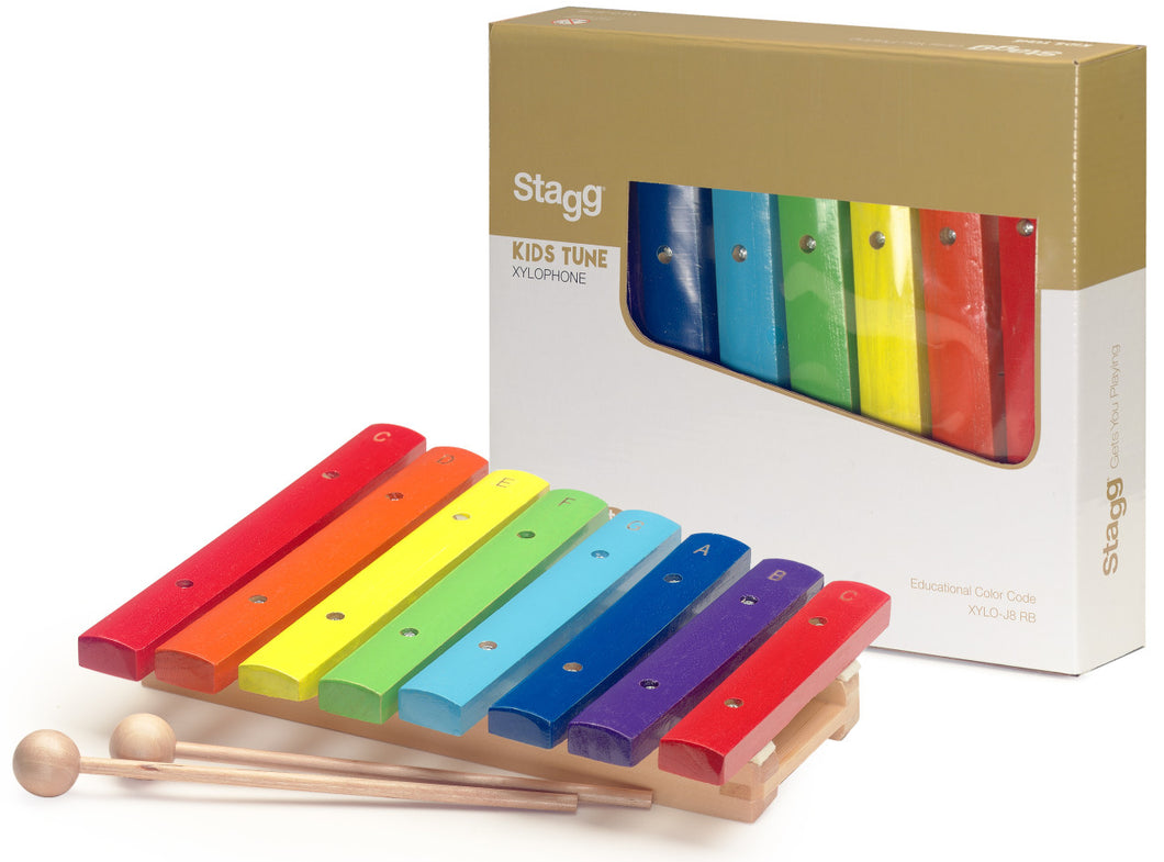 Stagg Xylophone 8 Keys Rainbow Keys