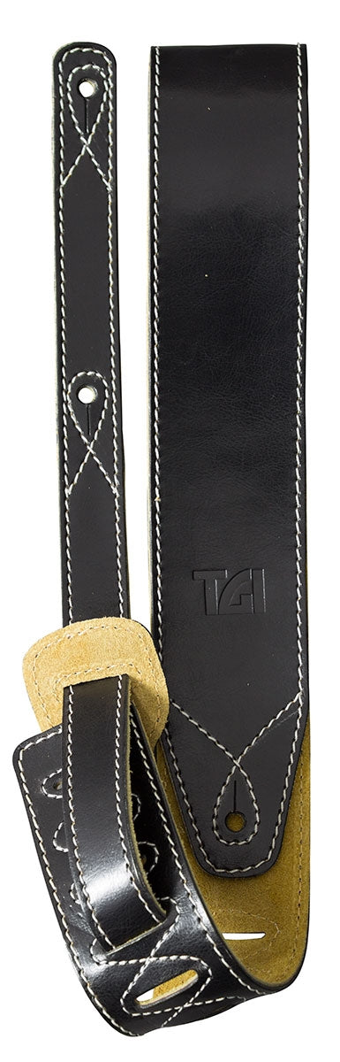 TGI Leather Guitar Strap - Black
