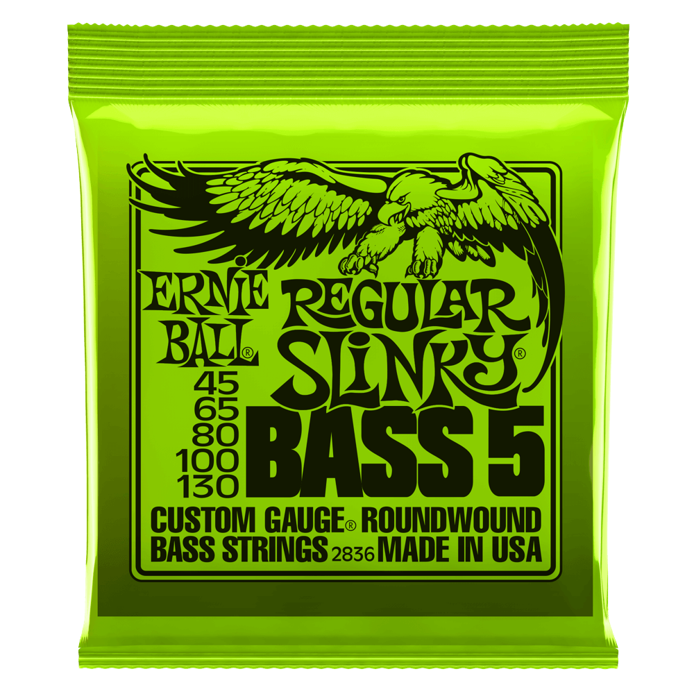 Ernie Ball 5-String Bass Strings Regular Slinky 45-130 - 2836