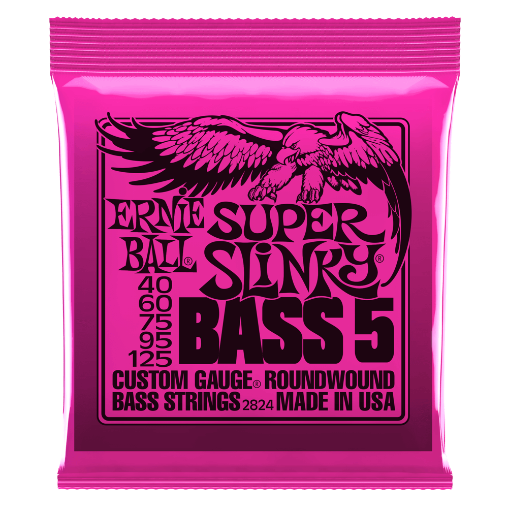 Ernie Ball 5-String Bass Strings Super Slinky 40-125 - 2824