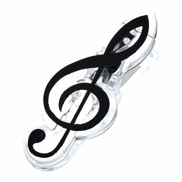 Treble Clef Clip - Black