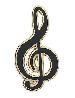 Treble Clef Music Pin